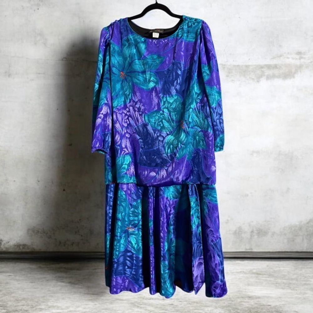 Davis Rose Purple and Blue Dress